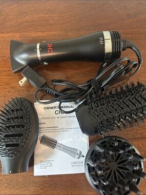 Chi 3-in-1 Round Blowout Brush Kit - Styling Dryer with Attachments